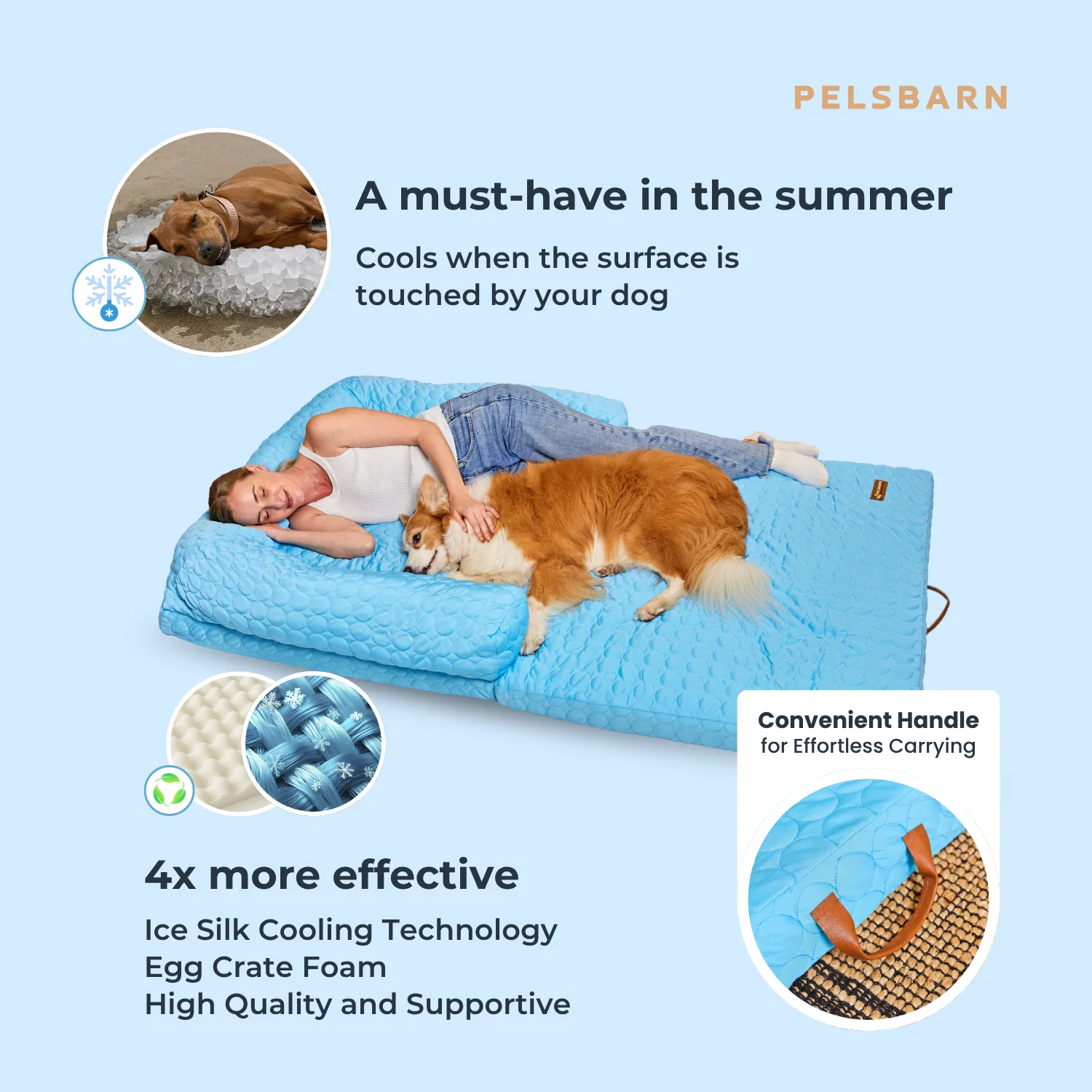 Human Size Cooling Dog Bed - Image 6